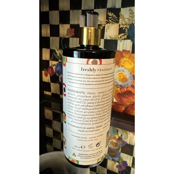 Mackenzie Childs GLOW Apothecary Studio Hand Lotion 16.9 oz NEW - Picture 3 of 3